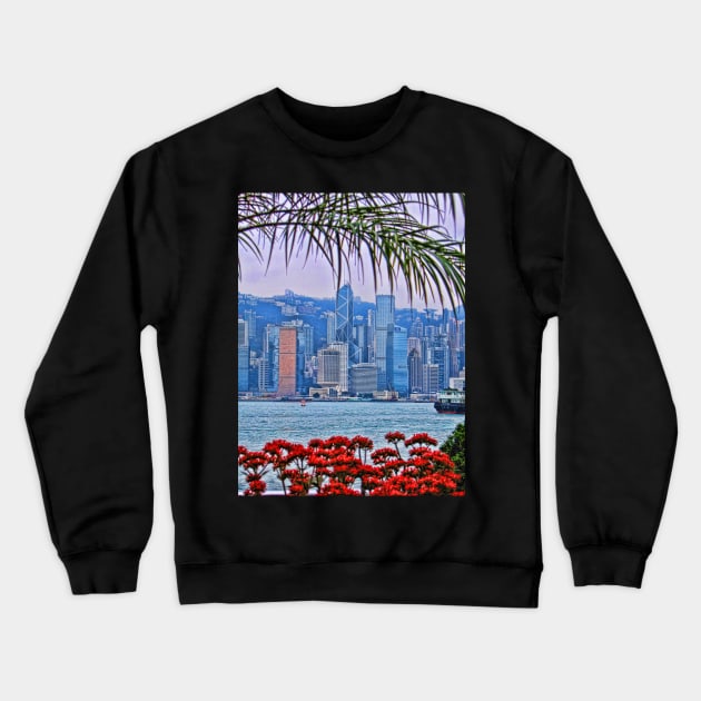 Victoria Harbour, Hong Kong Crewneck Sweatshirt by vadim19